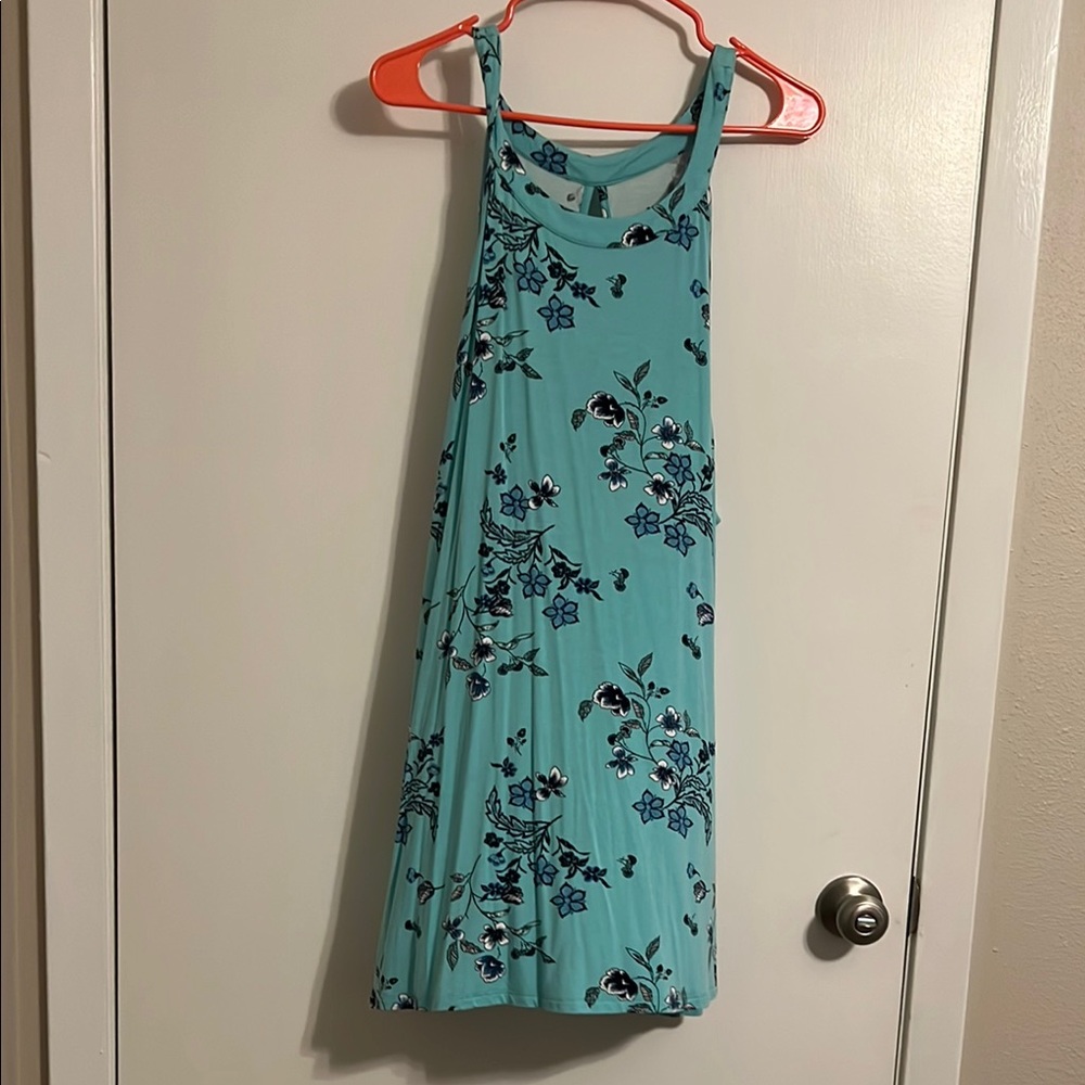 Floral Blue Sleeveless tank top